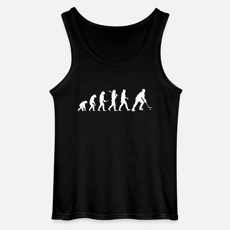 Ice hockey evolution - Gildan Men’s Tank Top - black