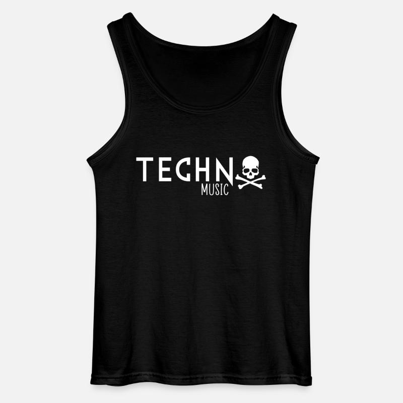 Techno-Musik - Gildan Männer Tank Top - Schwarz
