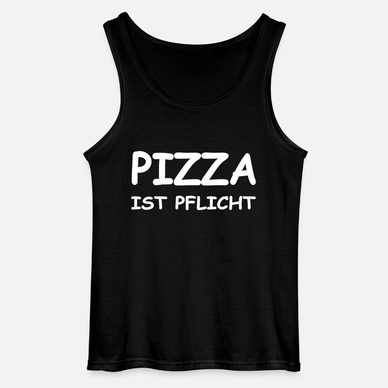 Pizza - Gildan Männer Tank Top - Schwarz