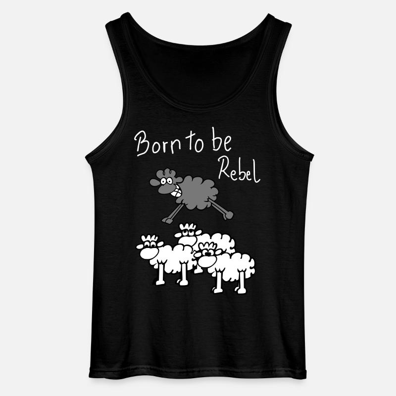 rebel sheep - Gildan Männer Tank Top - Schwarz