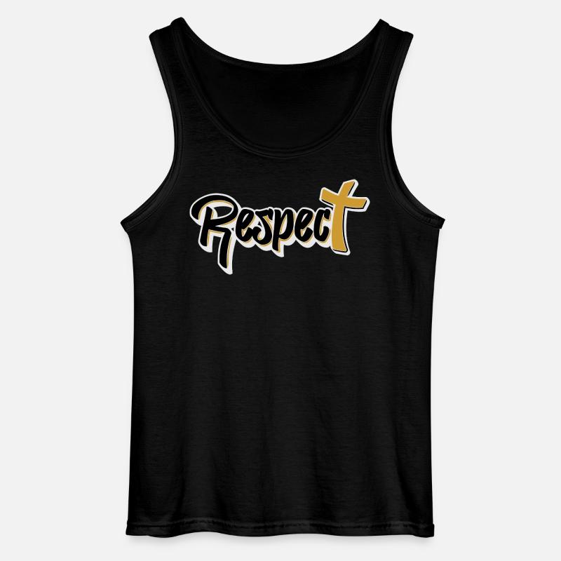 „Respect. Mode mit Haltung.“ - Gildan Männer Tank Top - Schwarz