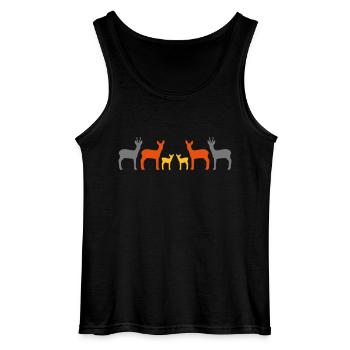 Rehe stehen zusammen vekt - Gildan Männer Tank Top - Schwarz - Vorne - AI Model Male 185 dark (185cm)