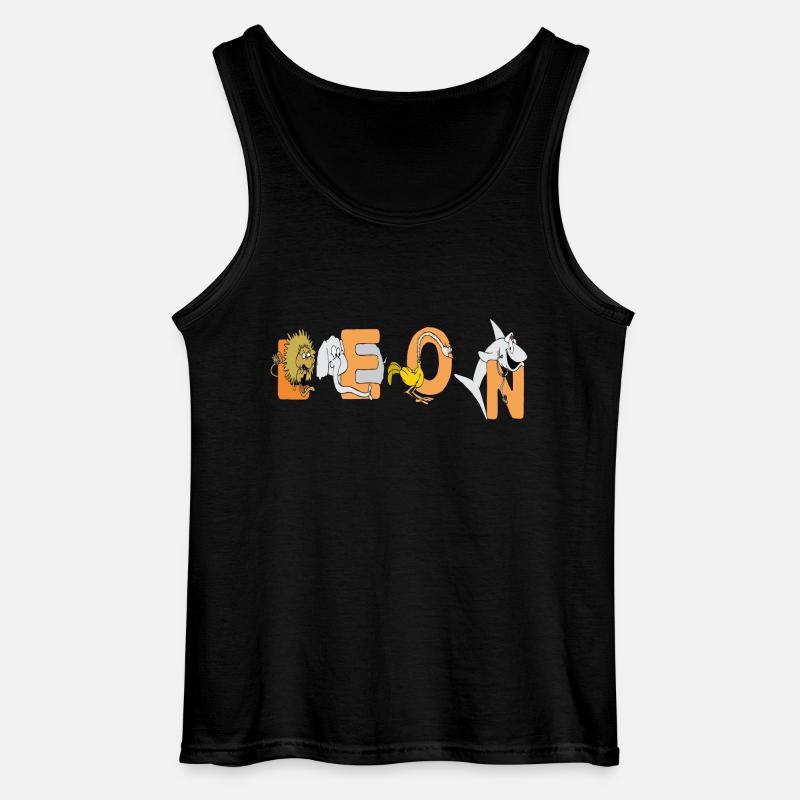 Leon - Gildan Männer Tank Top - Schwarz