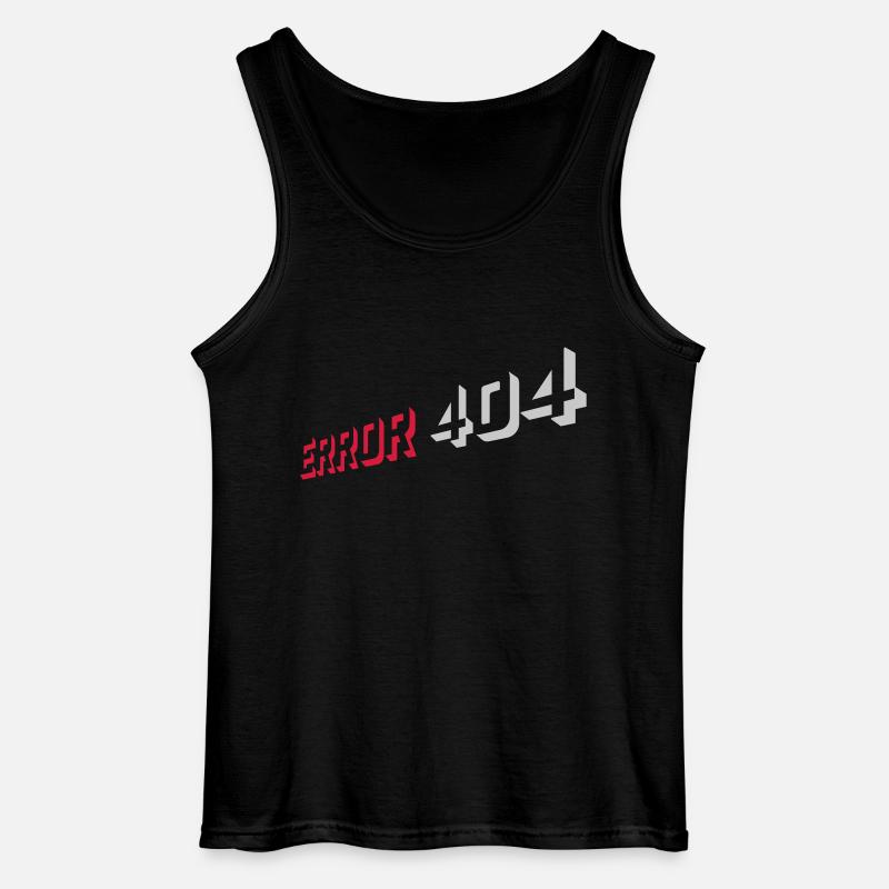 Error 404 Nerd Computer - Gildan Männer Tank Top - Schwarz