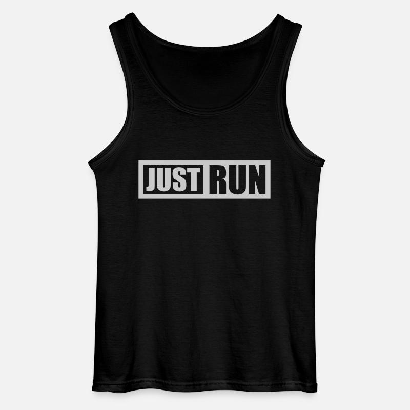 Läufer Just Run Design - Gildan Männer Tank Top - Schwarz