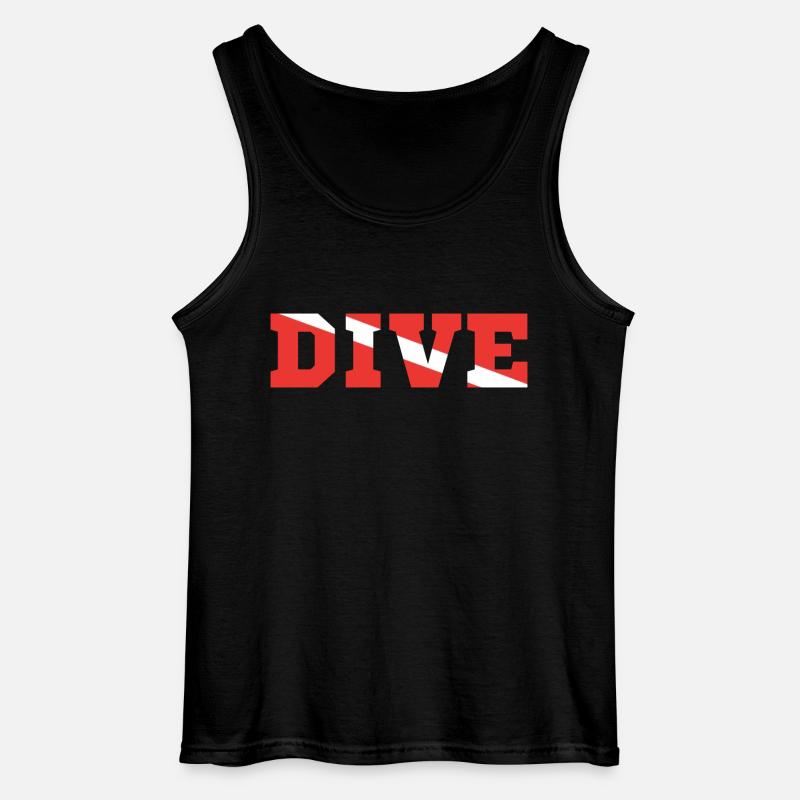 Plongée Plongeur Scuba - Débardeur Gildan Homme - noir