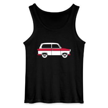  500 Kombi 2c - Débardeur Gildan Homme - noir - Devant - AI Model Male 185 dark (185cm)