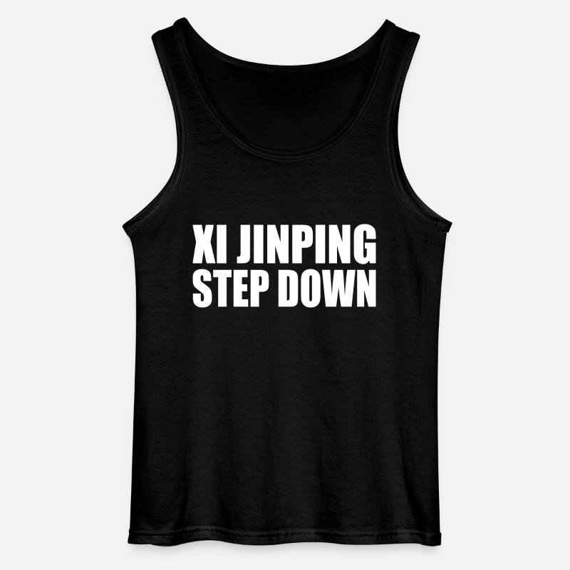 Xi jinping step down - Gildan Men’s Tank Top - black