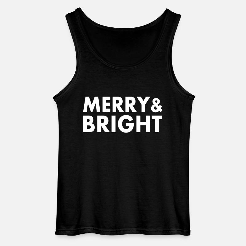 Merry and bright - Gildan Männer Tank Top - Schwarz