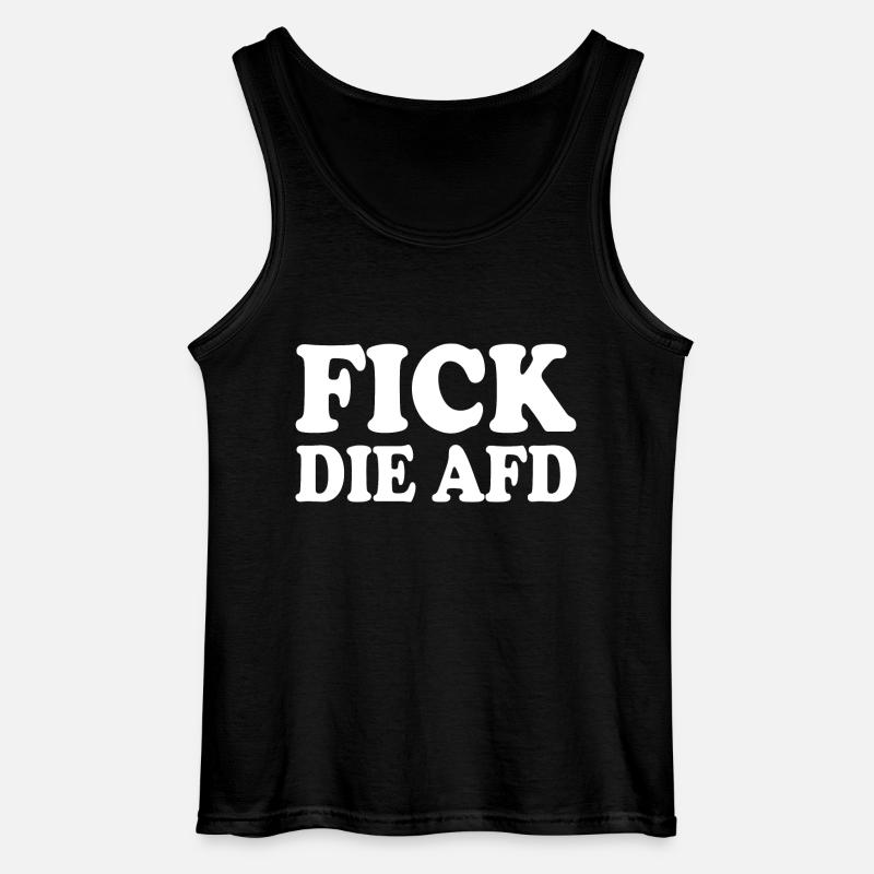 Fick die afd - Gildan Männer Tank Top - Schwarz