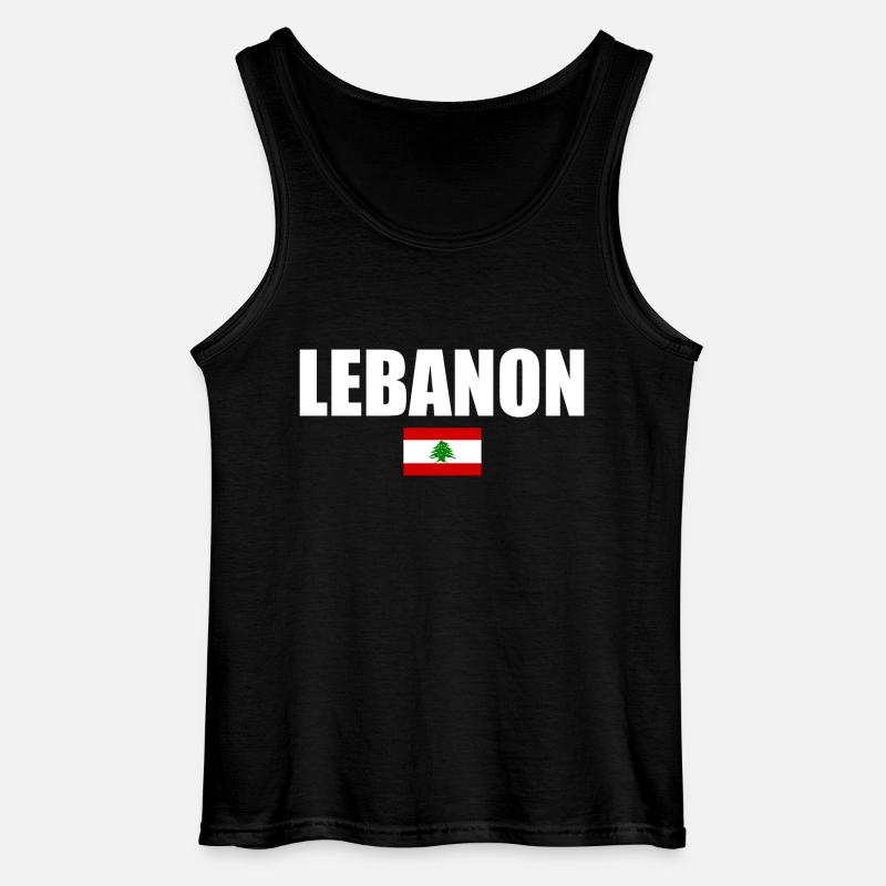 Libanon - Gildan Männer Tank Top - Schwarz