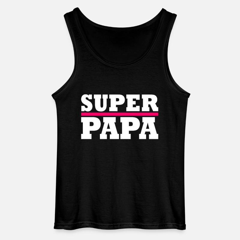 Super papa - Gildan Männer Tank Top - Schwarz