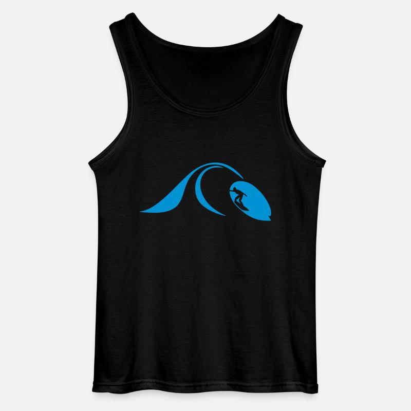 Perfekte Welle - Gildan Männer Tank Top - Schwarz