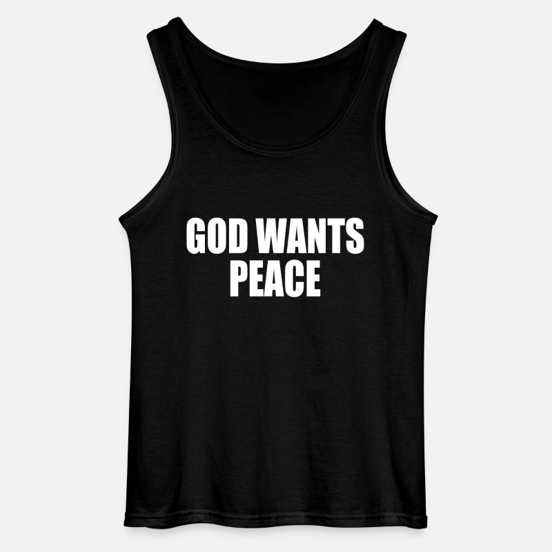 God wants peace - Gildan Männer Tank Top - Schwarz