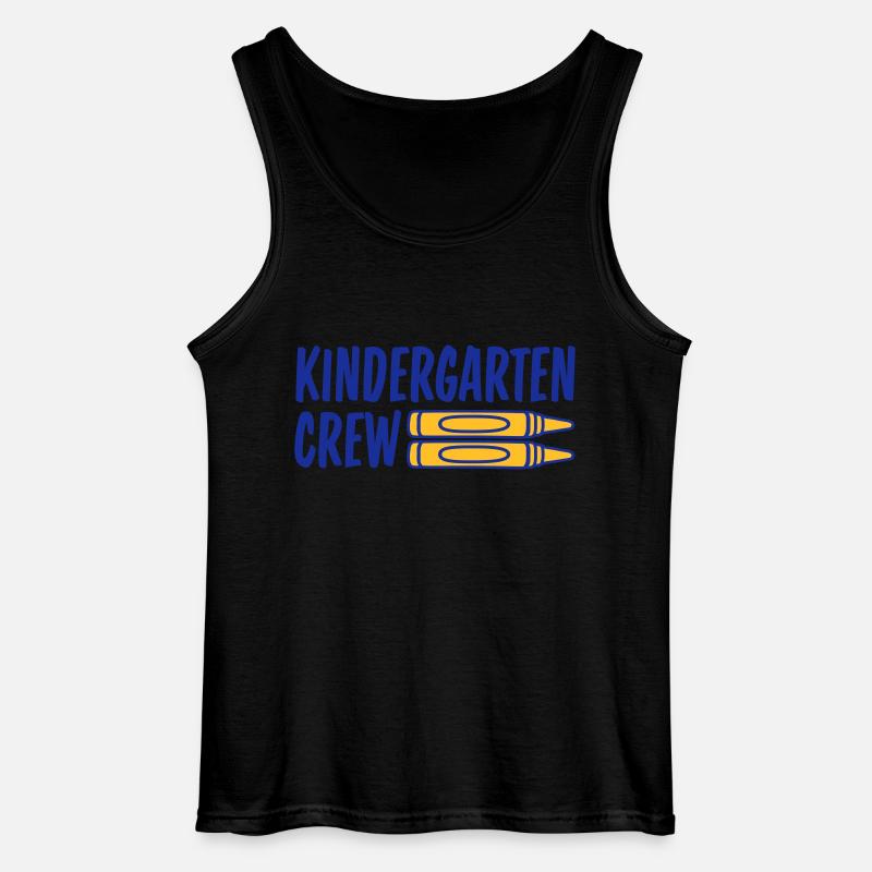 Kindergarten Crew Buntstift Team - Gildan Männer Tank Top - Schwarz