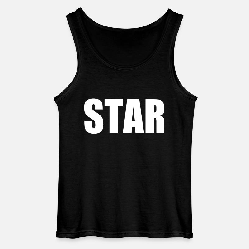 Star - Gildan Männer Tank Top - Schwarz