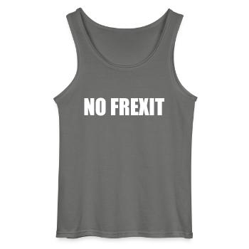 No frexit - Gildan Men’s Tank Top - charcoal grey - Front - AI Model Male 185 dark (185cm)