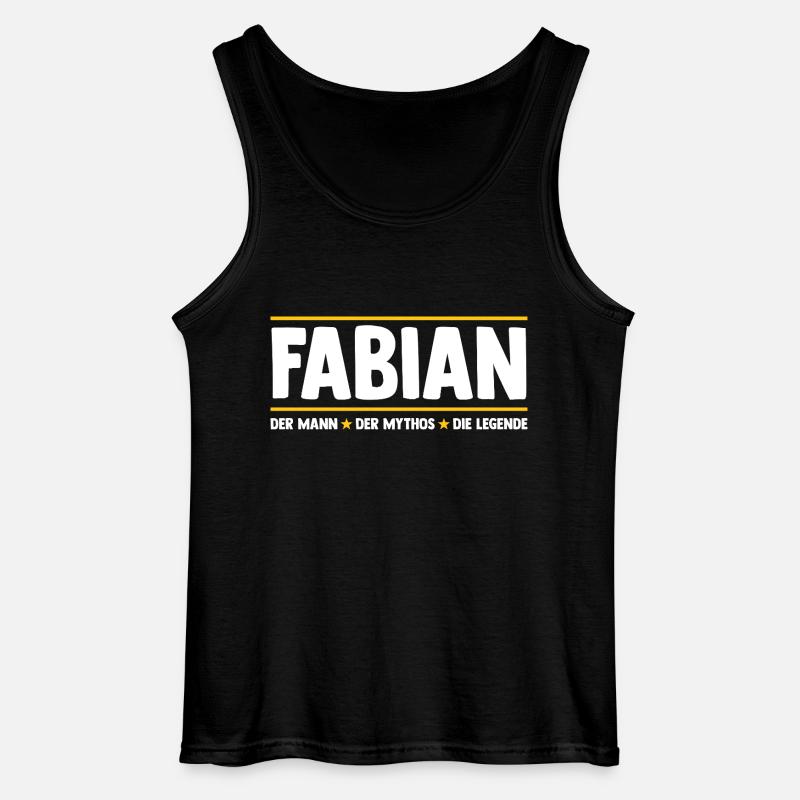 Fabian - Gildan Männer Tank Top - Schwarz