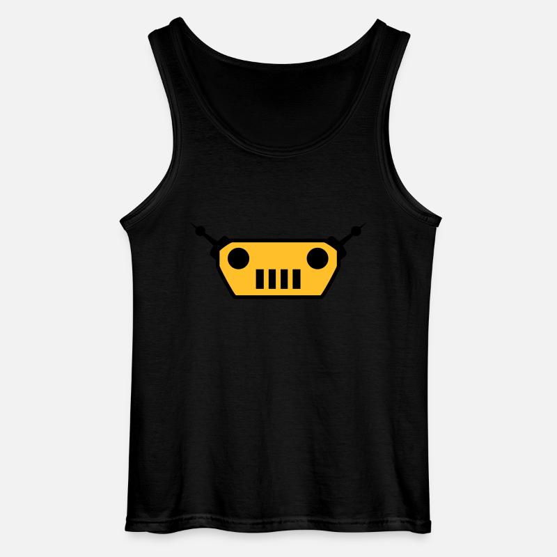 Cool Robot Face Design - Gildan Männer Tank Top - Schwarz