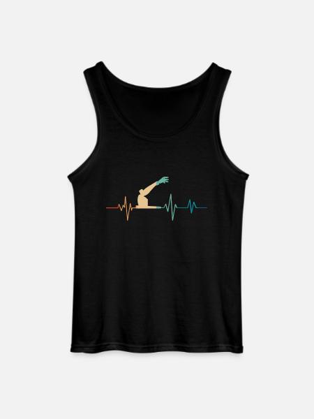Retro Heartbeat Robotic Arm - Gildan Men’s Tank Top - black