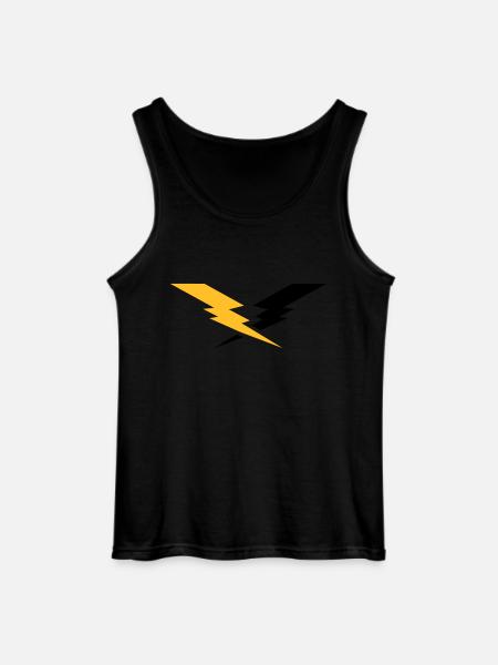 Błyskawica - Męski tank top Gildan - czarny