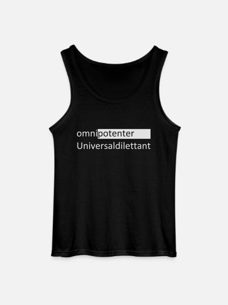omnipotenter Universaldilettant - Gildan Männer Tank Top - Schwarz