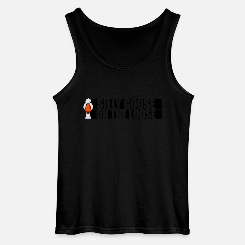 goose on the loose - Gildan Männer Tank Top - Schwarz