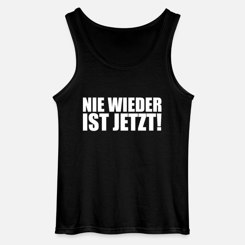 Never again is now - Gildan Men’s Tank Top - black
