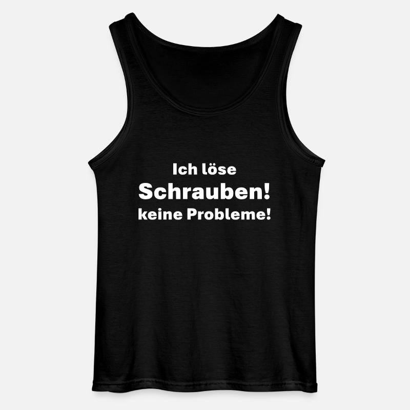 I don't solve screws problems - Gildan Men’s Tank Top - black