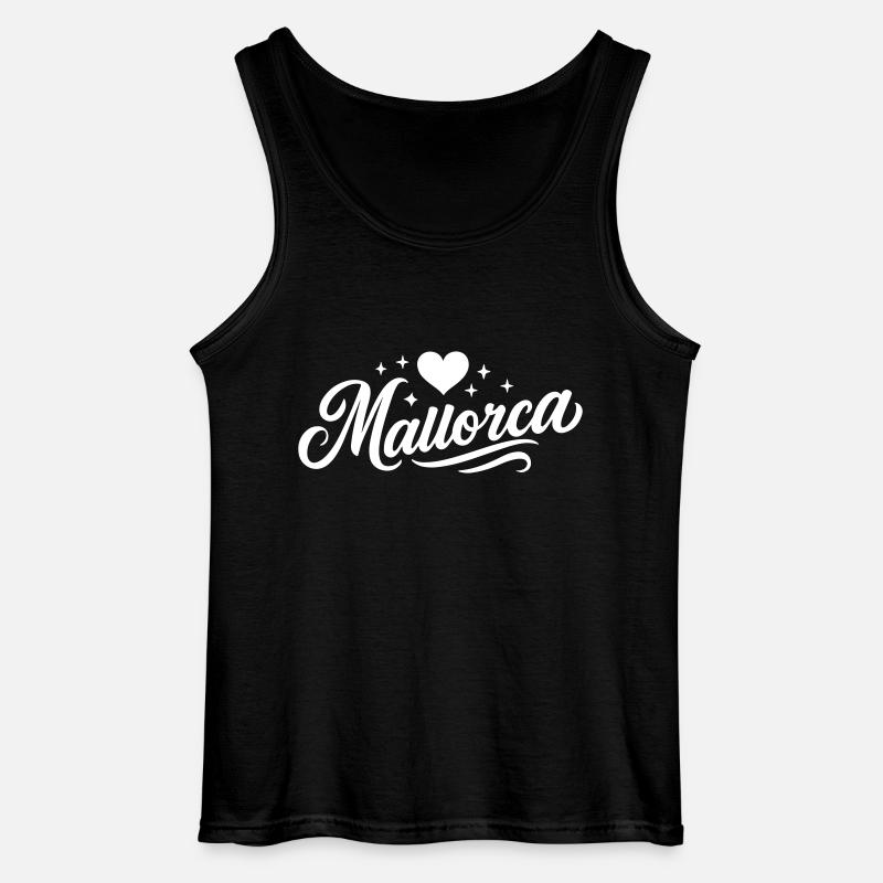 Mallorca Herz - Gildan Männer Tank Top - Schwarz