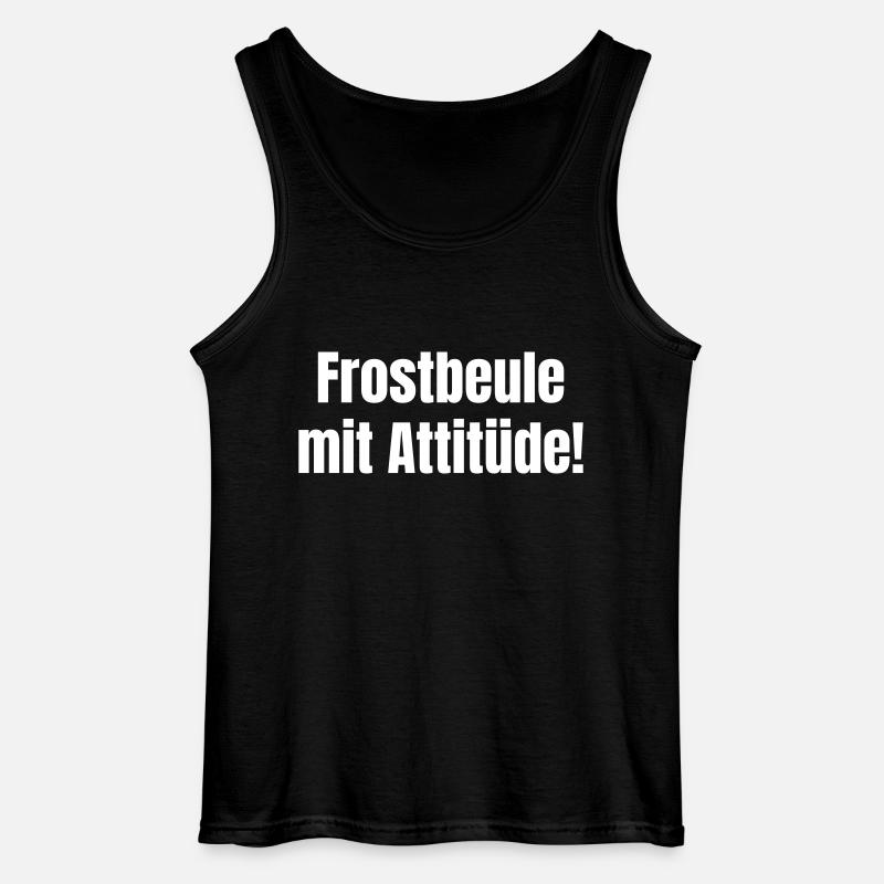 Frostbeule mit Attitüde! - Gildan Männer Tank Top - Schwarz