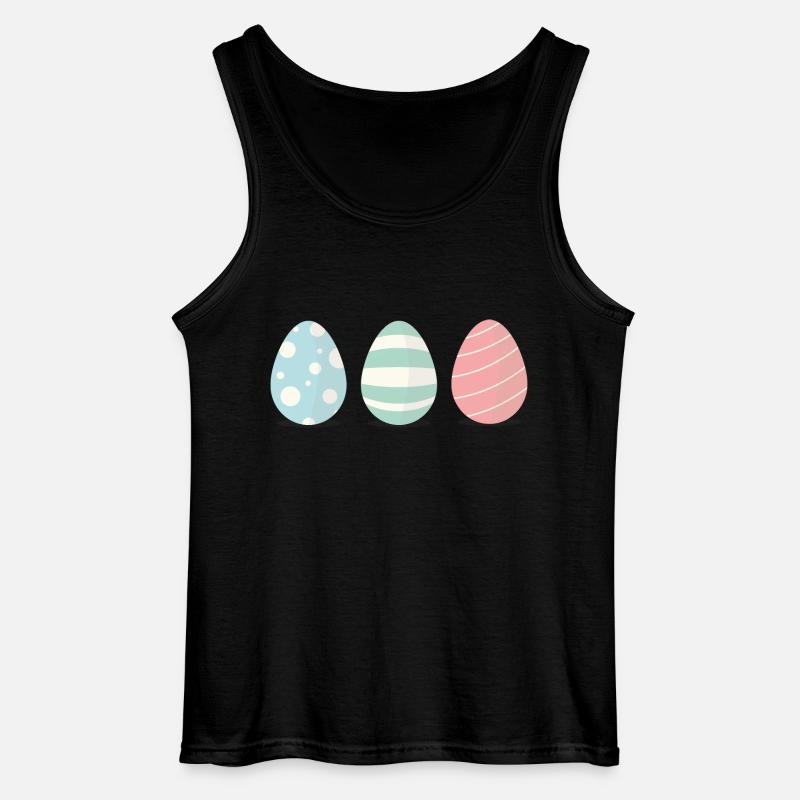 Three Easter eggs - Gildan Men’s Tank Top - black