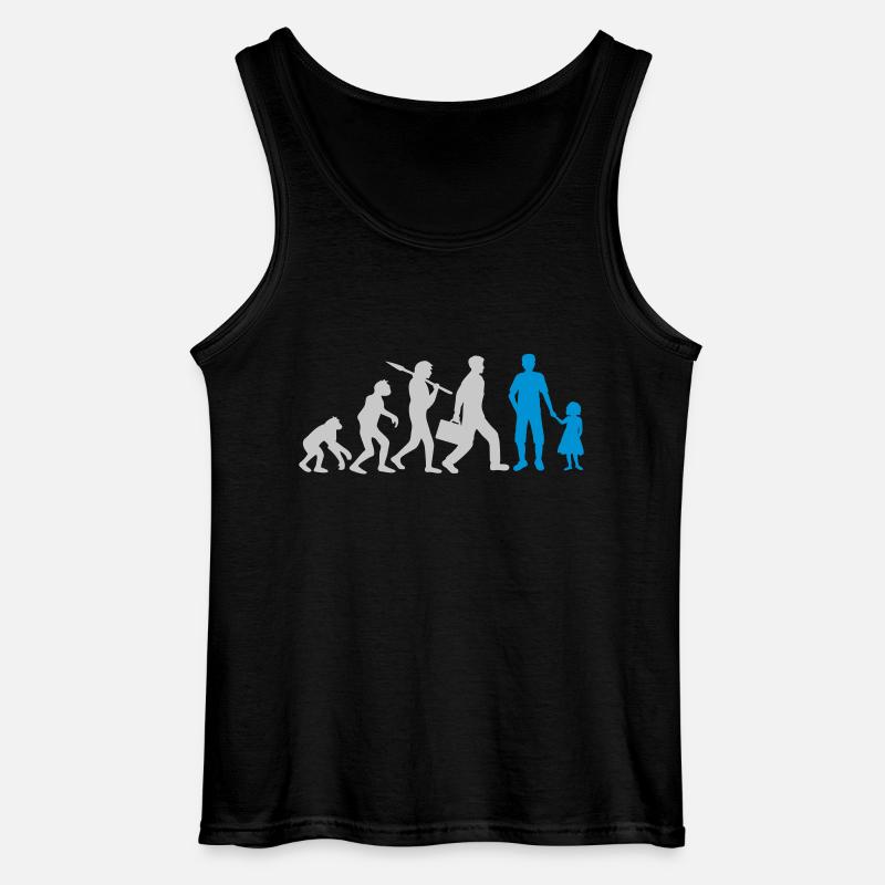 Evolution Papa Daughter Child - Gildan Men’s Tank Top - black