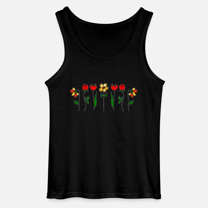 Blumen - Gildan Männer Tank Top - Schwarz