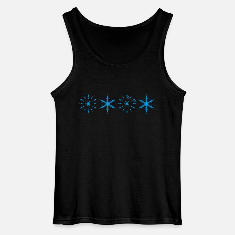 schneeflocken - Gildan Männer Tank Top - Schwarz