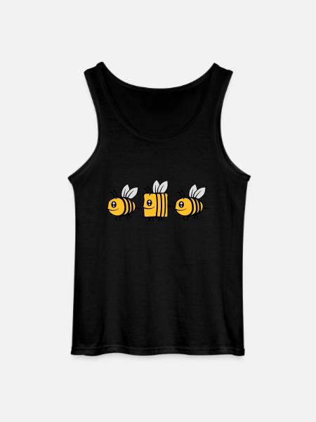 bee different comic bee - Gildan Men’s Tank Top - black
