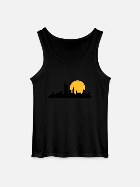 leipzig skyline - Gildan Männer Tank Top - Schwarz