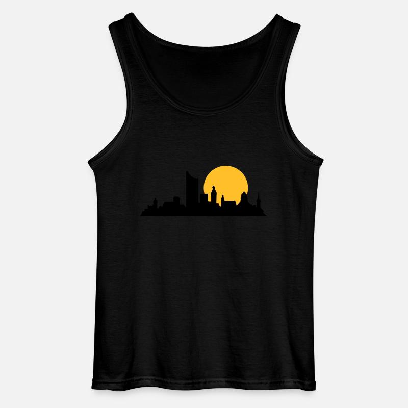 leipzig skyline - Gildan Männer Tank Top - Schwarz