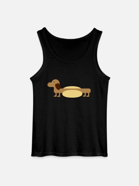 Hot-Dog - Gildan Männer Tank Top - Schwarz