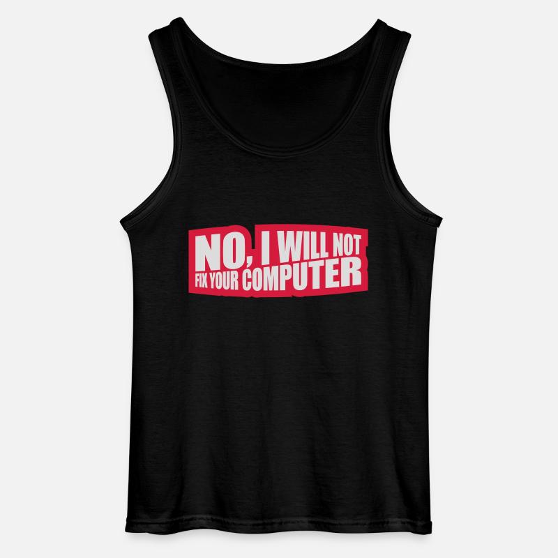 not fix your computer - Gildan Men’s Tank Top - black