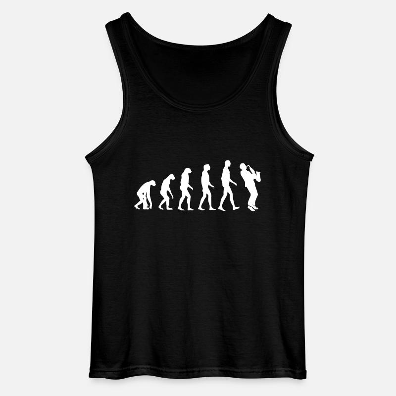saxophone evolution - Gildan Männer Tank Top - Schwarz