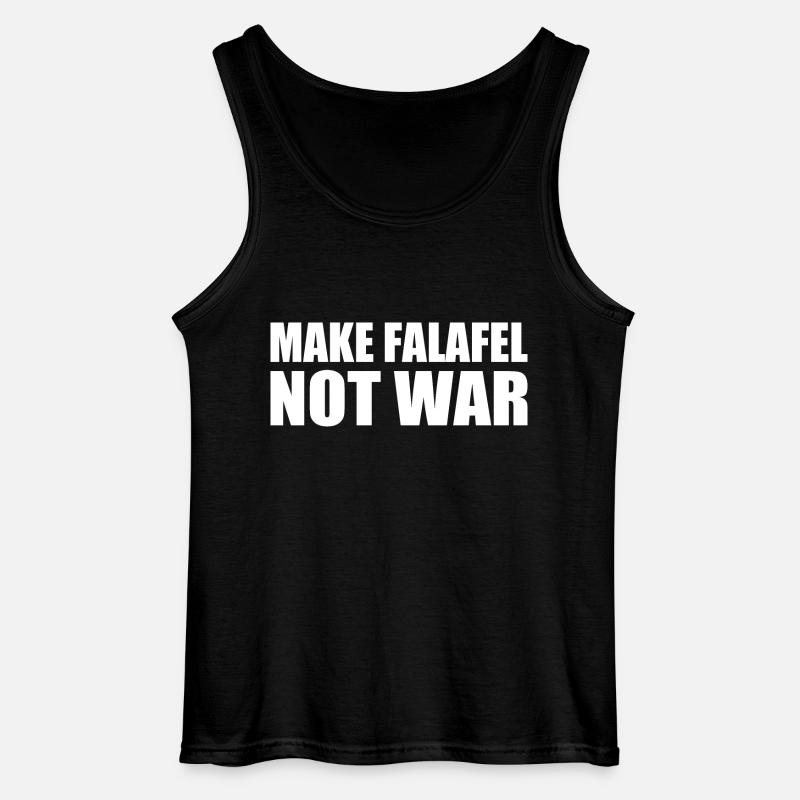 Make falafel not war - Gildan Men’s Tank Top - black