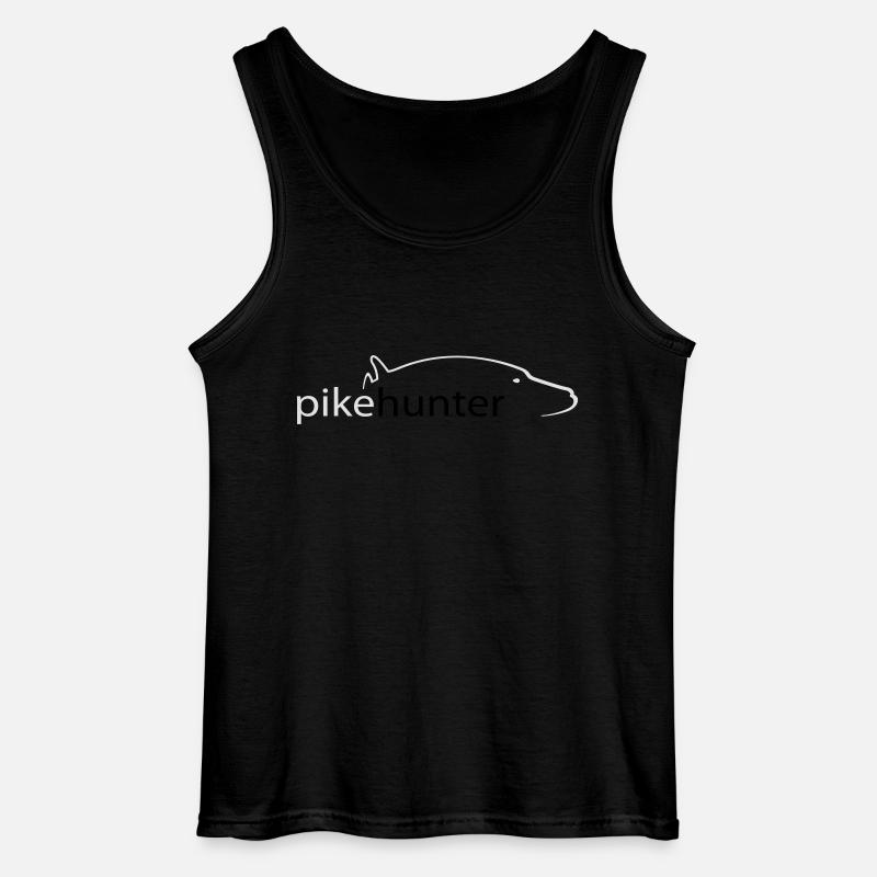 Pike Hunter-Logo - Gildan Männer Tank Top - Schwarz