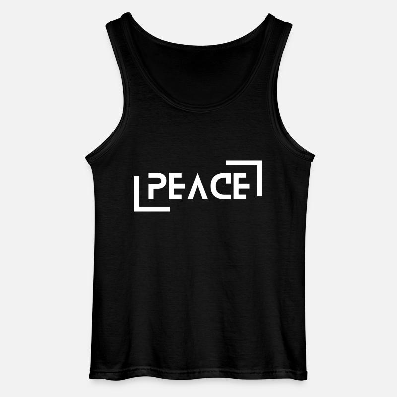 Peace - Gildan Männer Tank Top - Schwarz