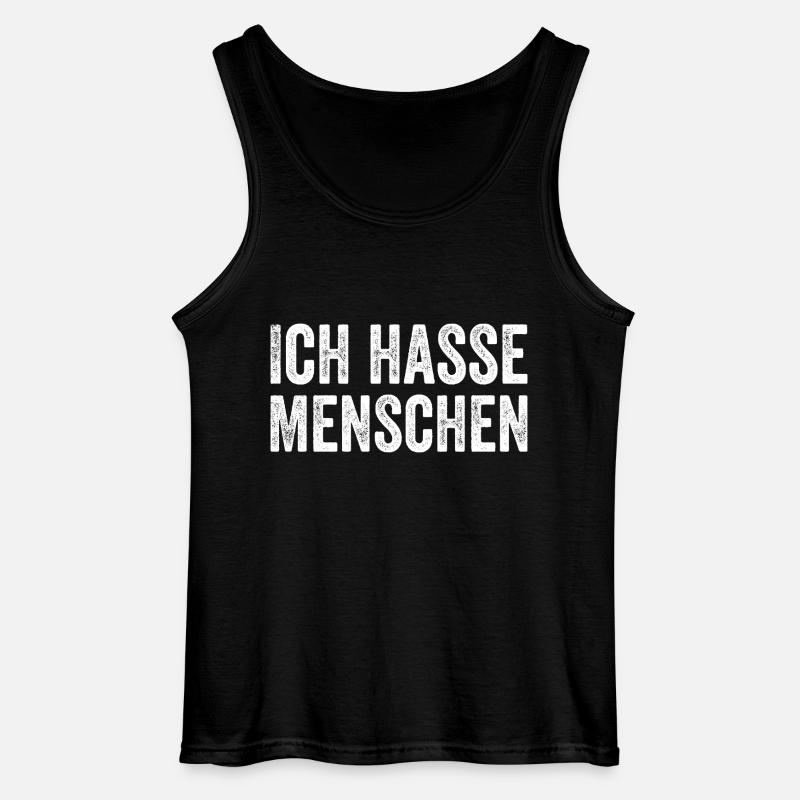 Ich hasse Menschen - Gildan Männer Tank Top - Schwarz
