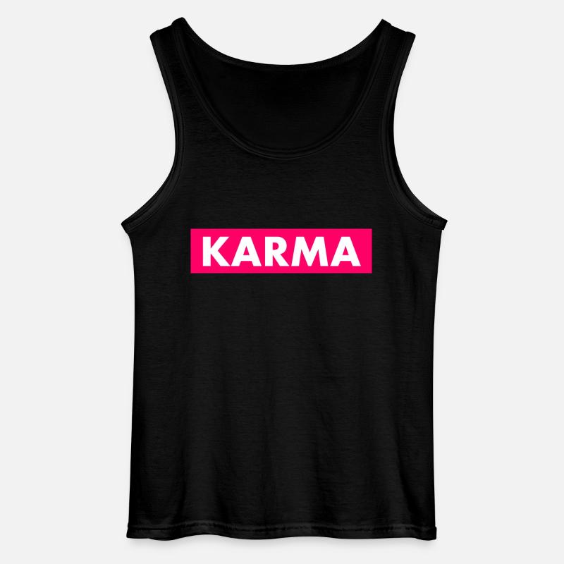 Karma - Gildan Männer Tank Top - Schwarz