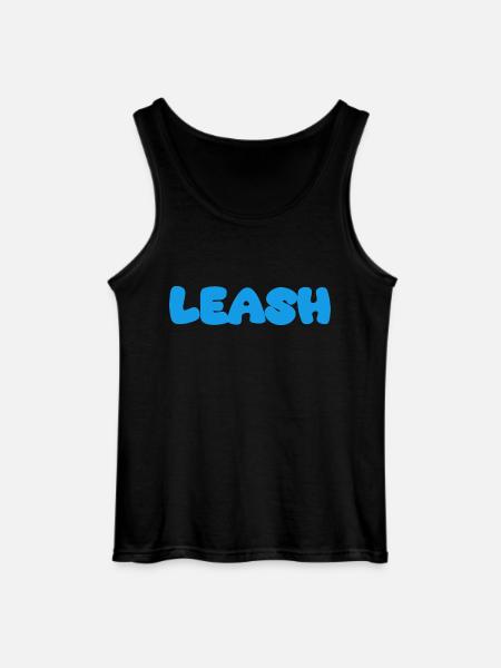 Leash Name Blue - Gildan Men’s Tank Top - black