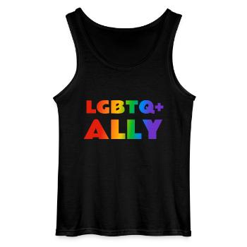 LGBTQ-Verbündeter - Gildan Männer Tank Top - Schwarz - Vorne - AI Model Male 185 dark (185cm)