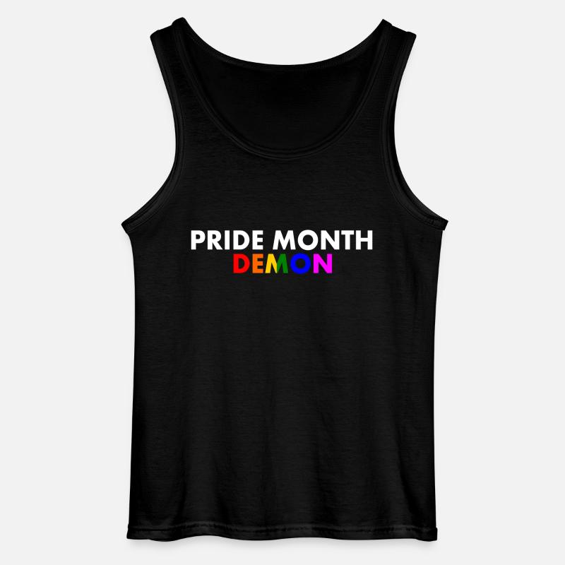 pride month demon - Gildan Männer Tank Top - Schwarz