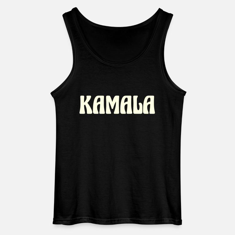 Kamala Name Text - Gildan Men’s Tank Top - black